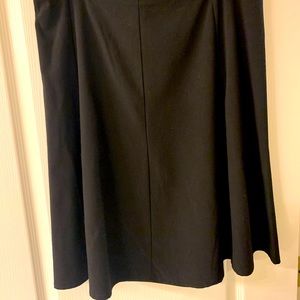 Black Medium Length Knit Skirt